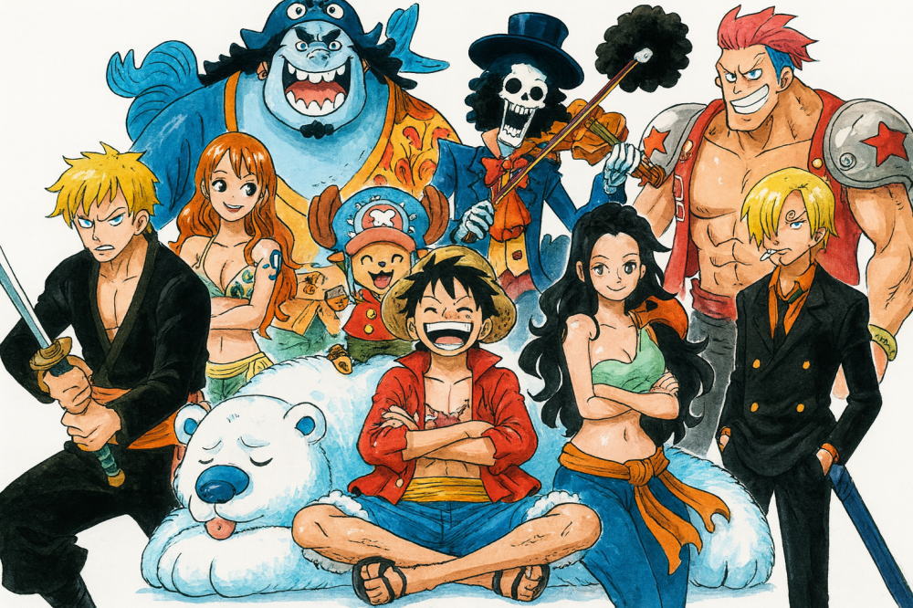 ONEPIECEの登場人物勢揃い