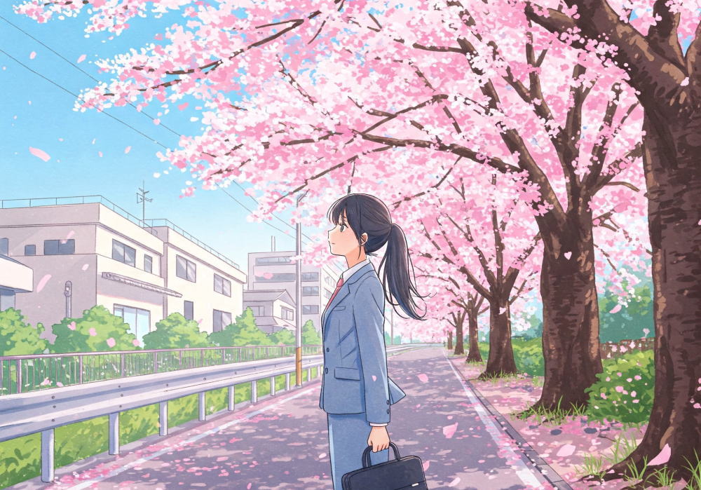桜と紬(つむぎ)