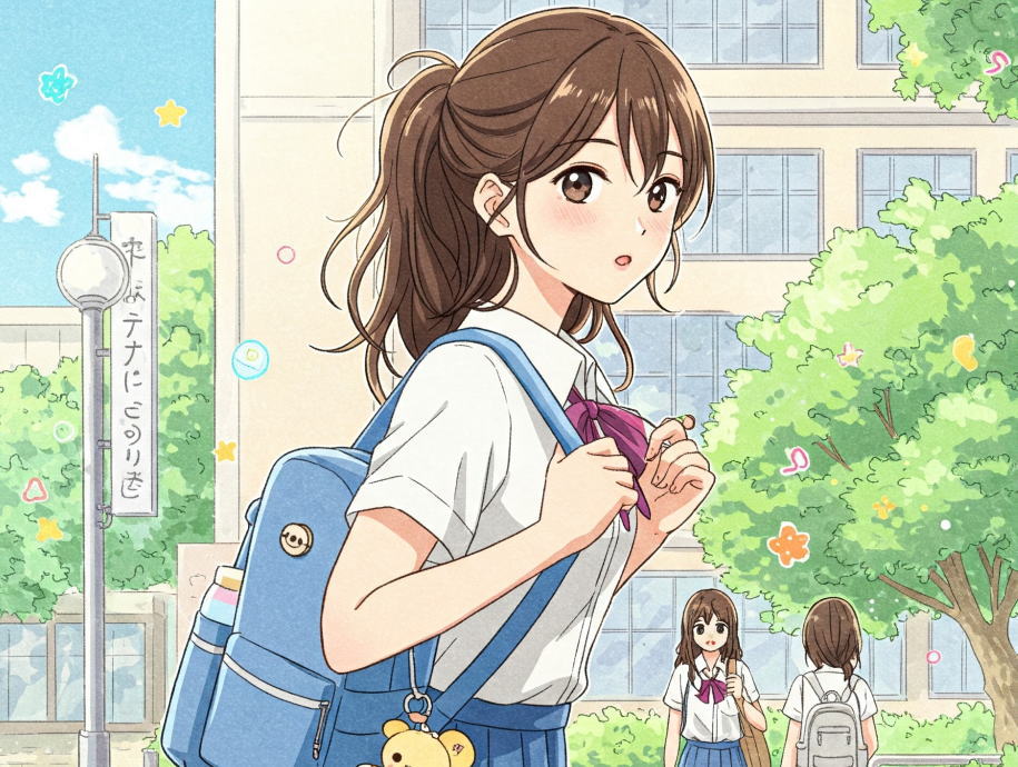 学校に行く「奈々」